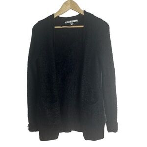 LC Lauren Conrad Black Open-Front Cardigan Sweater